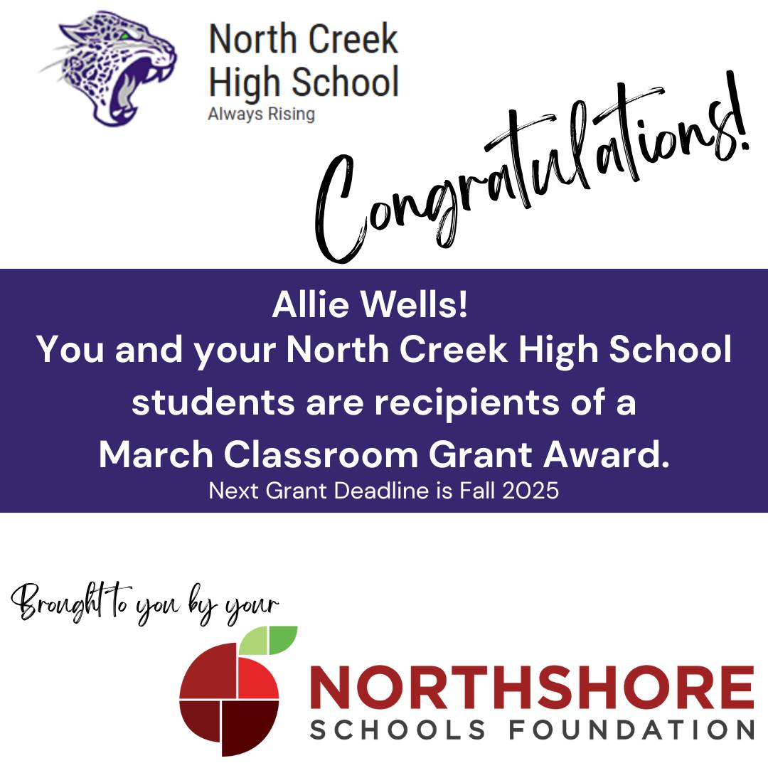 Congrats Allie!

Read all the spring grant winners: Link in bio

#nsdfoundation #northshoreschoolsfoundation #northshoreschooldistrict #nsd  #educators #allinforkids  #classroomgrants #classroomgrant