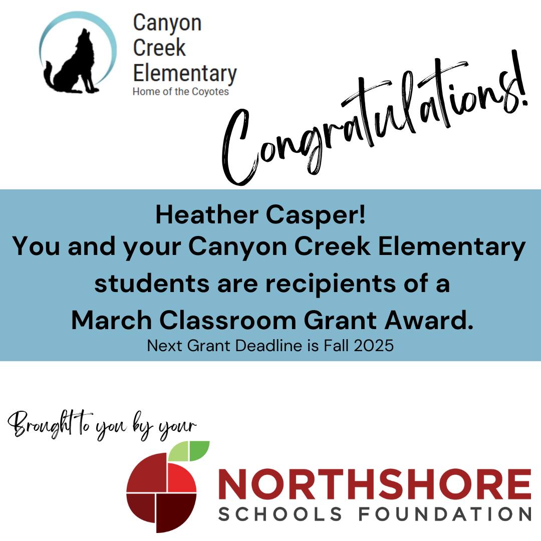 Congrats Heather!

Read all the spring grant winners: Link in bio

#nsdfoundation #northshoreschoolsfoundation #nsd #northshoreschooldistrict #nsd  #educators #allinforkids  #classroomgrants #classroomgrant