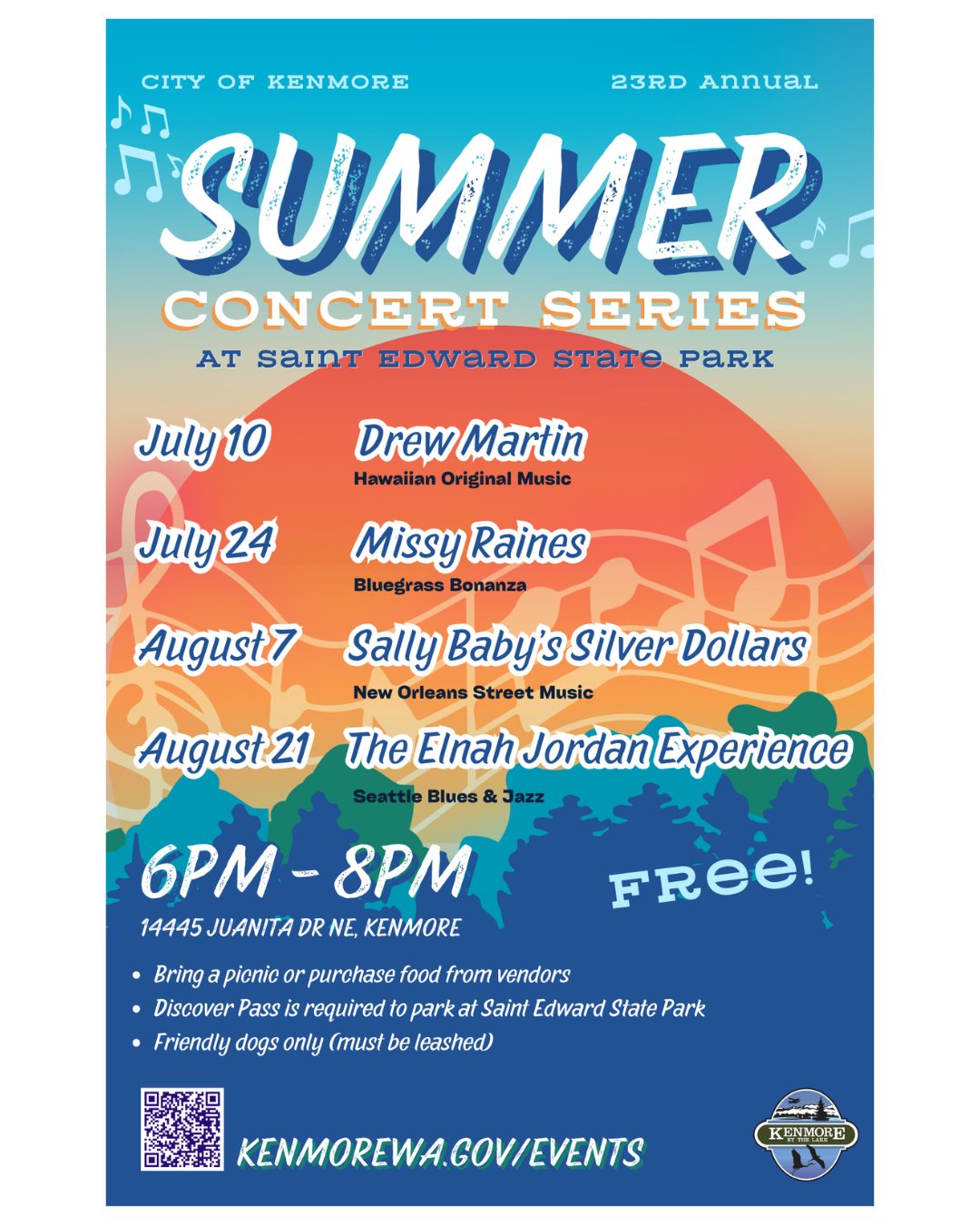 TONIGHT: City of Kenmore Summer Concert at Saint Edward Park. We'll be there for our Backpacks for Kids supply drive. Drop of supplies, make a digital supply donation, or simply say HI!

We'll have FREE kids books! Swing by our table and grab a few.

Look for us in our signature red t-shirts. Let's be All In for Kids!

#nonprofitorganization #nsdfoundation #nsd #northshoreschoolsfoundation #northshore