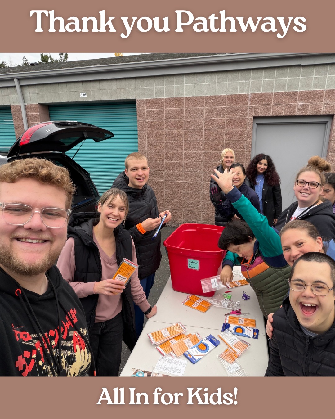Big kudos to Pathways! On Tuesday, some of their amazing team joined Foundation staff to unpack school supplies from our Backpacks for Kids drive, and together, we got so much done!

Huge thanks to the entire Pathways crew for lending a hand and helping support Northshore students.

#nsd #northshore #northshoreschoolsfoundation
