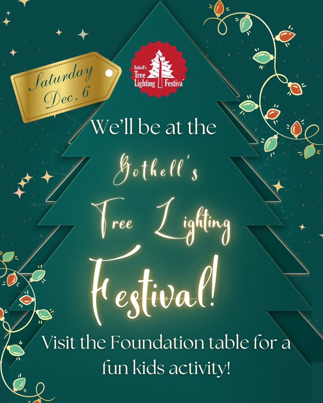 We'll be at Bothell's Tree Lighting Festival this Saturday, December 6th, from 4:00 - 6:30 PM

Find us: Downtown Bothell - Festival Activities Zone

We're excited to be part of this wonderful community tradition! Stop by our booth for a special hands-on activity designed just for kids.

We can't wait to celebrate the season with you and your family!

#bothellwa #bothelltreelighting #northshoreschoolsfoundation