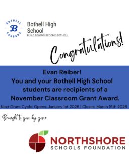 Congrats Evan!

Meet the Foundation's 2025 Fall Grant Winners: Link in bio

Our spring grant cycle opens on Jan. 1, 2026.

Together, All In for Kids!

#nsdfoundation #northshoreschoolsfoundation #classroomgrant