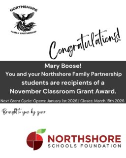 Congrats Mary!

Meet the Foundation's 2025 Fall Grant Winners: Link bio

Our spring grant cycle opens on Jan. 1, 2026.

Together, All In for Kids!

#nsdfoundation #northshoreschoolsfoundation #classroomgrant