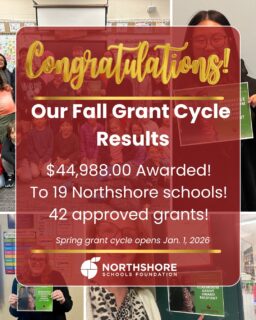 We're thrilled to announce the results of our 2025 fall grant cycle! Thanks to our incredible donors and sponsors, we awarded $44,988 to 19 Northshore schools, funding 42 grants that will directly impact our students and teachers.

Meet all the winners: Link in bio

All In for Kids!

#nsd #northshore #northshoreschoolsfoundation