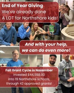 Together, we've accomplished remarkable things for Northshore kids this fall! And we want to do even MORE for the rest of the school year!

Your end-of-year gift means more classroom grants for teachers, barriers removed for students, and providing essential skills that help every child thrive beyond graduation.

Don't wait, make your tax-deductible gift before December 31st.

Donate today to be All In for Kids: Link in bio

Questions? Email: kimm@nsdfoundation.org

#northshoreschoolsfoundation #northshore #nsd
