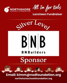 We're thrilled to welcome @bnbuilders  as a Silver Level Sponsor of our All In for Kids Luncheon on Feb. 26th!

Thank you for joining our community of supporters who are making a real difference for Northshore students.

Sponsorship opportunities are still available, join us in investing in the next generation!

Contact: kimm@nsdfoundation.org

Learn more: Link in bio

Together, All In for Kids, always!

#northshore #nsd #northshoreschoolsfoundation