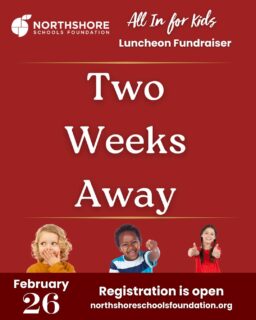 You're Invited: All In for Kids Luncheon fundraiser. Join us in exactly two weeks, February 26, 2026 at Eastside Church in Bothell.

Secure your seat today! Admission is free with a suggested donation to support our service work for Northshore kids.

RSVP today: Link in bio

Questions? Email: kimm@nsdfoundation.org

#northshoreschoolsfoundation #northshore