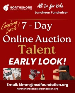 Talent previews our All In for Kids 7-day Online Auction Items! Here's a glimpse of what you can bid on to support Northshore kids!

Our online auction runs February 23 - March 2 and is open to the entire community, whether you're attending our All In for Kids Luncheon or not.

New items added weekly! Set your alarm for February 23 at 8:00 AM, bidding starts then!

Our Online Auction Page: Link in bio

Secure your seat to our All In for Kids Luncheon today: Link in bio

Questions? Email: kimm@nsdfoundation.org

#northshoreschoolsfoundation #northshore