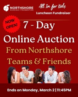 FUN experiences from Northshore teams and friends on our All In for Kids 7-day Online Auction!

Our online auction runs until March 2 and is open to the entire community! So bid LOTS and bid BIG for Northshore kids!

Our Online Auction Page: Link in bio

Questions? Email: kimm@nsdfoundation.org

#northshoreschoolsfoundation #northshore