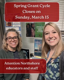 Hey Northshore educators and staff! Just a friendly reminder that the Foundation's spring grant cycle closes this Sunday, March 15. We can't wait to see the incredible learning opportunities we will fund this cycle!

Questions on grants? Email: fereshta@nsdfoundation.org

#northshoreschoolsfoundation