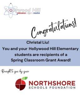 Congrats Christal at Hollywood Hill Elementary!

Meet the Foundation's 2026 Spring Grant Winners: Link in bio

Northshore staff and educators: our 2026 fall grant cycle opens on Aug. 1, 2026

All In for Kids!

#northshoreschoolsfoundation #classroomgrant