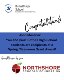 Congrats John at Bothell HS!

Meet the Foundation's 2026 Spring Grant Winners: Link in bio

Northshore staff and educators: our 2026 fall grant cycle opens on Aug. 1, 2026

All In for Kids!

#northshoreschoolsfoundation #classroomgrant
