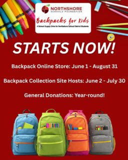 It's here! Our 2026 Backpacks for Kids drive starts TODAY! Our annual summer school supply drive kicks off early because we want to make every Northshore kid starts the year READY!

How YOU can support:

-Purchase school supply donations at our Backpack online store: Link in bio

-Drop off school supply donations at a public collection site host: Link in bio

-Make a general donation to our Removing Barriers to Education pillar for Northshore kids: Link in bio

All In for Kids!
#northshoreshoolsfoundation