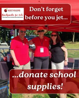 Summer plans? Check. Backpacks for Kids donation? Don't forget!

Before you jet off, take a moment to help a Northshore student start the school year with the supplies they need.

Purchase school supply donations at our Backpack online store, today: Link in bio

Best part? Everything is $25 or less!

All In for Kids!
#northshoreschoolsfoundation
