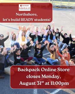 LAST CHANCE to help build READY Northshore students! The Backpack Online Store CLOSES TOMORROW, Monday the 31st at 11:00 p.m. There’s only a short time left to make a difference.

Purchase school supply donations through our Backpack Online Store before the deadline and help Northshore students start the school year READY to learn and succeed.

Link to Backpack Online Store: In bio

All In for Kids!
#northshoreschoolsfoundation
