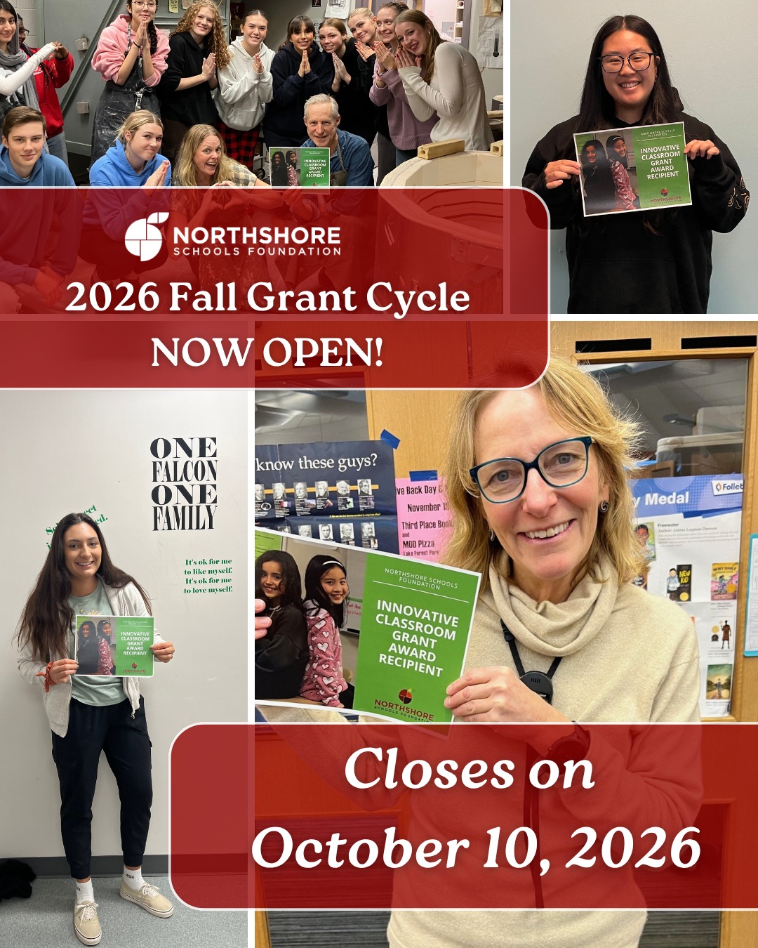 Attention Northshore educators and staff: Do you have an innovative teaching idea, classroom need or a great student experience you would like to create, if only you had funding? The Foundation is here to help!

Our 2026 fall grant cycle is now open and closes on October 10, 2026.

Link for grant details and to apply for funding: In bio

All In for Kids!

#northshoreschoolsfoundation