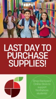 This is it, Northshore! The Backpack Online Store today at 11:00 p.m.

Purchase school supply donations through our Backpack Online Store before the deadline and help Northshore students start the school year READY!

Link to Backpack Online Store: In bio

All In for Kids!
#northshoreschoolsfoundation