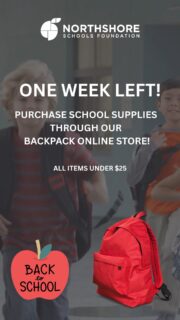 This is it, Northshore! Our Backpack Online Store closes in ONE WEEK on Wednesday, Sept. 30th! You can help ensure Northshore kids are READY in the classroom by purchasing school supply donations, today.

Link to Backpack online store: In bio

All In for Kids!
#northshoreschoolsfoundation