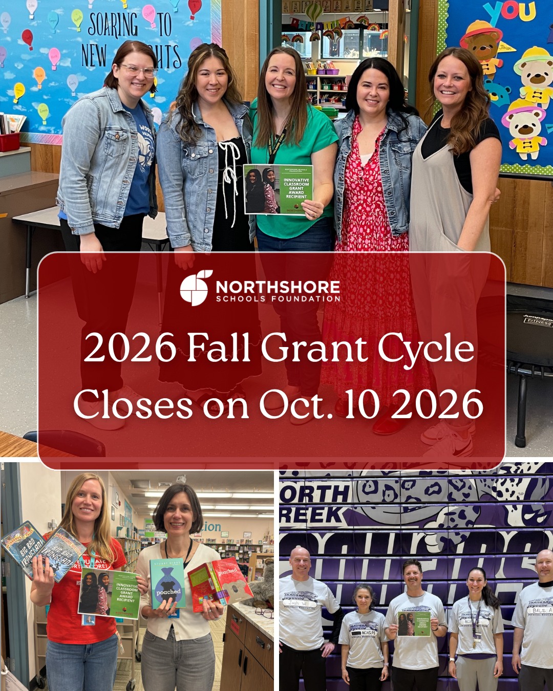 Attention Northshore educators and staff: Do you have an innovative teaching idea, classroom need or a great student experience you would like to create, if only you had funding? The Foundation is here to help!

Our 2026 fall grant cycle is now open and closes in one week on Saturday, October 10, 2026.

Link for grant details and to apply for funding: In bio

All In for Kids!
#northshoreschoolsfoundation