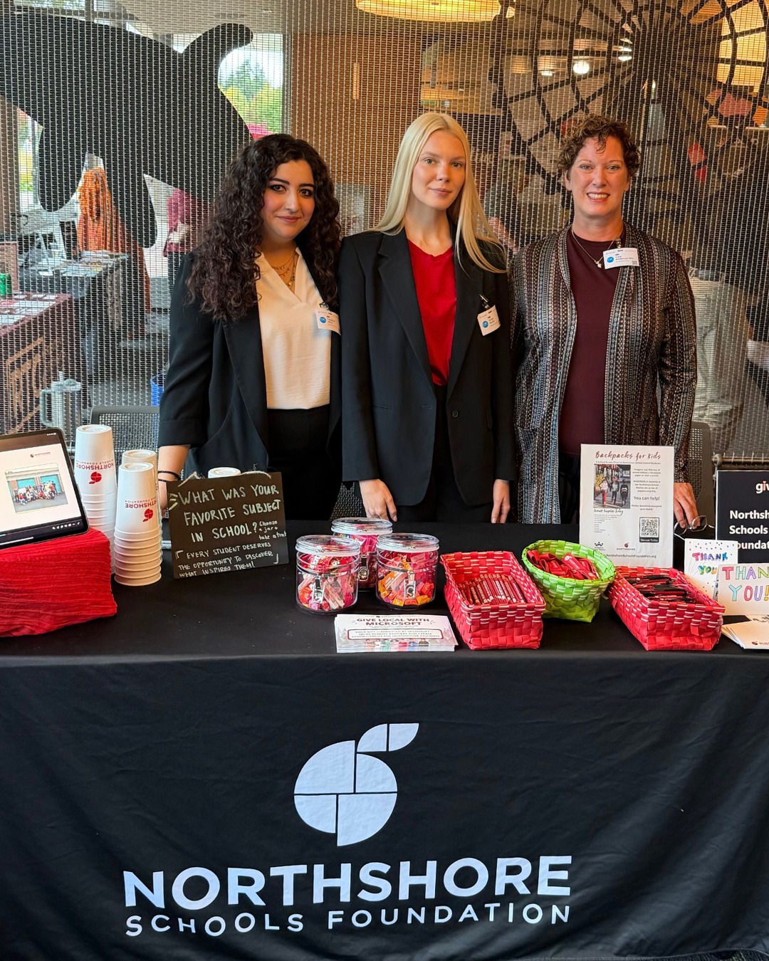 What a successful Give Connection Day at @microsoft on Tuesday, Sept. 38th! Cara, Yuliya, and Fereshta had the opportunity to connect with Microsoft employees and share about our service work and even meet some Northshore parents!

It was great to share more about what we do and see so many other amazing nonprofits doing incredible work in our community.

Thank you to Microsoft for all you do to support Northshore schools!

#northshoreschoolsfoundation